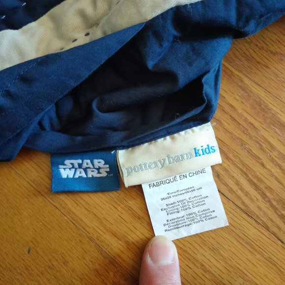 Pottery Barn Kids Star Wars X-Wing Tie Fighter Twin Size Quilt+1 Shams - Picture 3 of 3